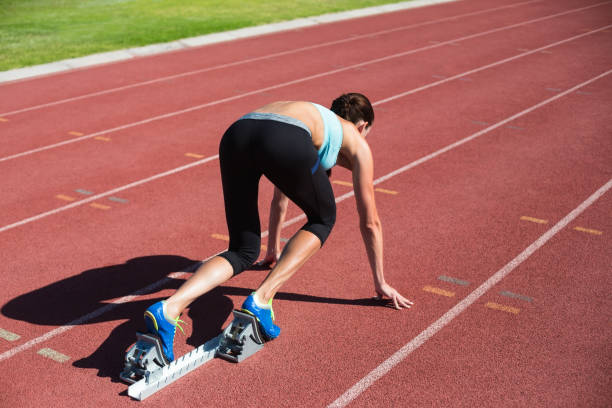istock Female athlete ready to run 660755550