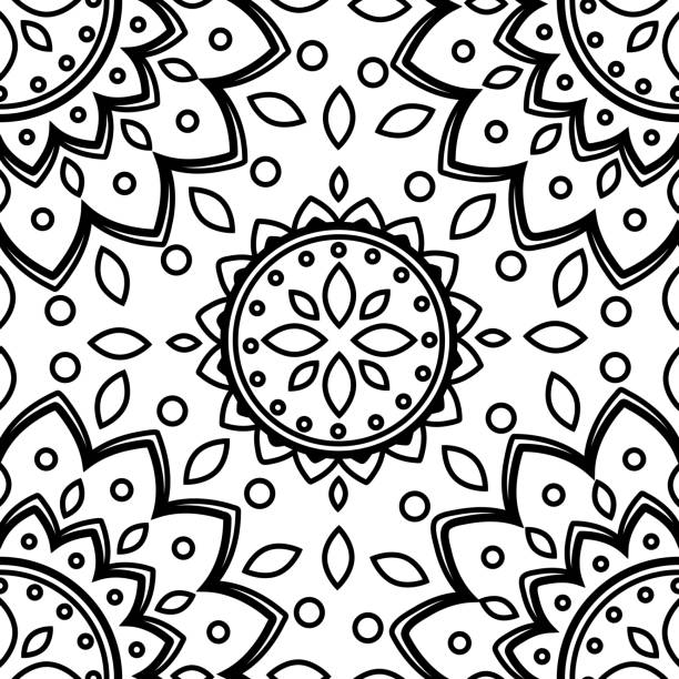 illustrations, cliparts, dessins animés et icônes de texture motif floral sans couture arrière-plan. illustration vectorielle - background tile