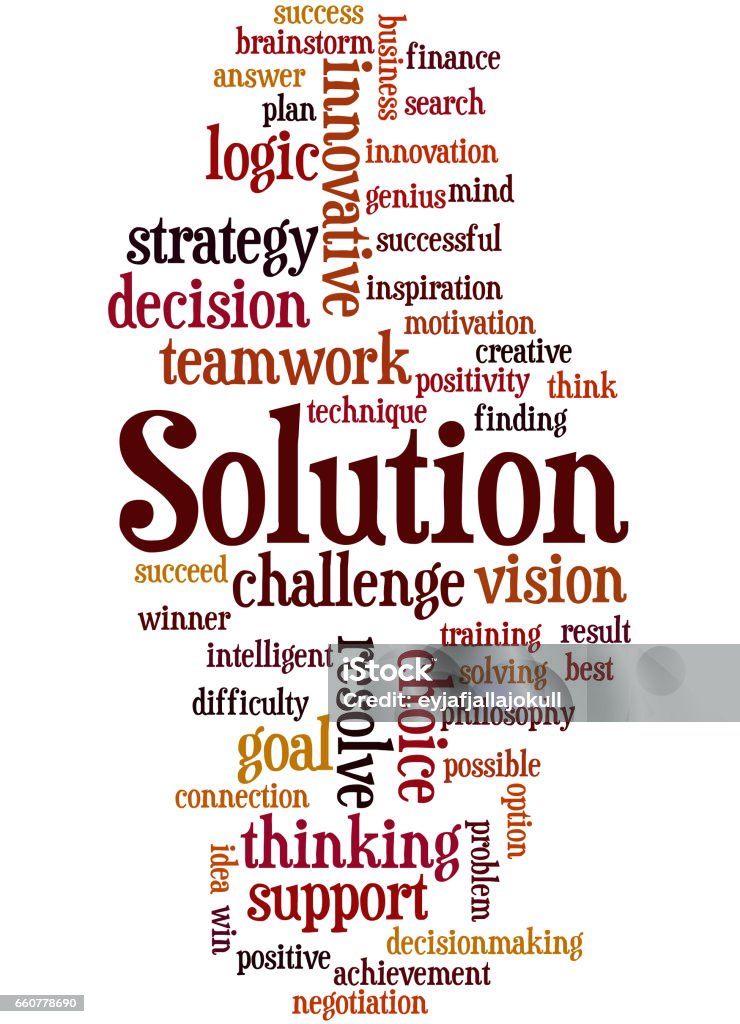 Solutions Word Example Solution Word Cloud Concept 8 Stock Illustration - Download Image Now ...