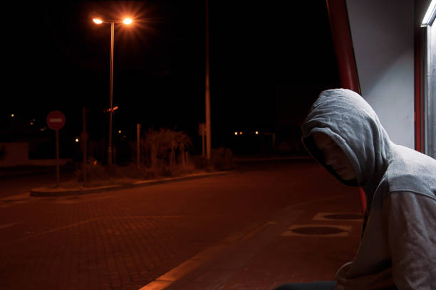 istock Last traveler at bus stop 660785230