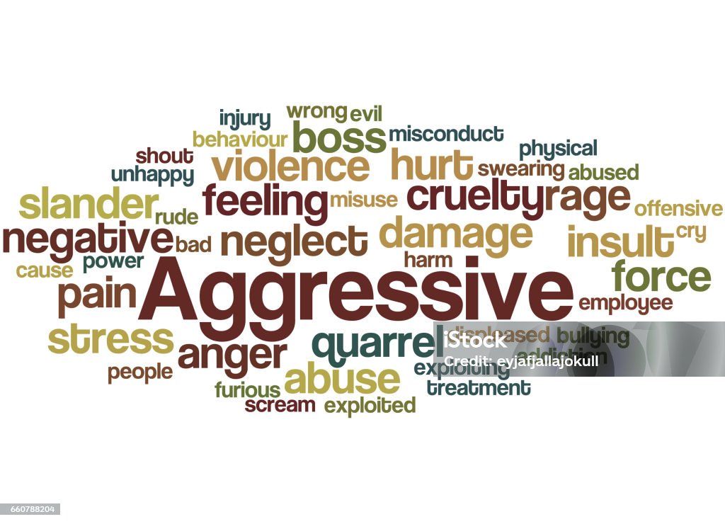 Aggressive Labelling Aggressive Word Cloud Concept Stock Illustration - Download Image Now ...