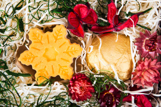 Sapone, fiori e bomba da bagno - foto stock