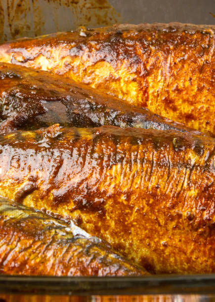 istock Mackerel, baked in a glass container 660818580