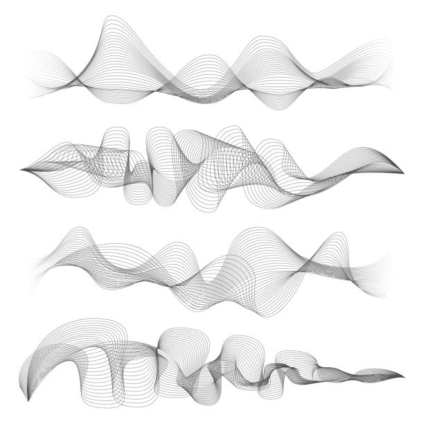 abstrakte schallwellen isoliert auf weißem hintergrund. digitale musik signalformen soundwave vektor-illustration - singen grafiken stock-grafiken, -clipart, -cartoons und -symbole