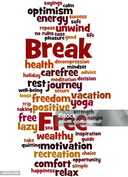 Break Word Vector Break Free Word Cloud Concept 6 Stock Illustration - Download Image Now ...