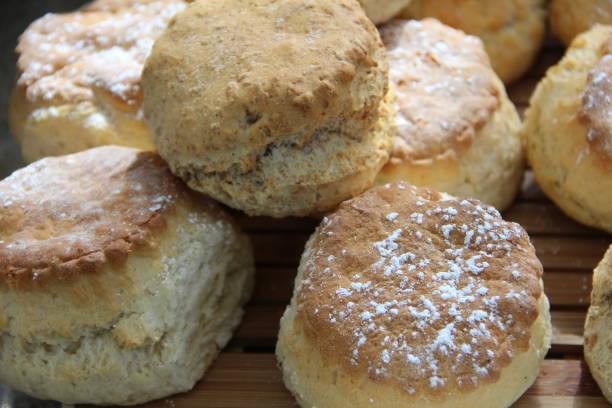 istock Scones with powder sugar sprinkled on top 660879094