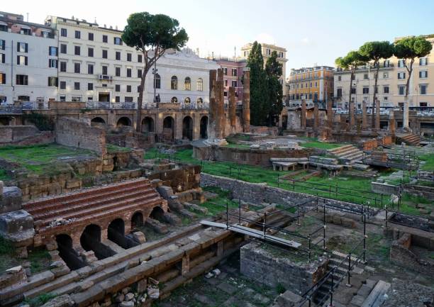 istock Roman ruins in the autumn evening. 660913356