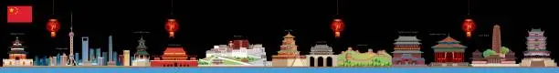 Vector illustration of China Skyline