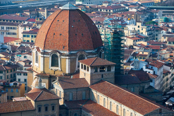 top view of the Basilica di San Lorenzo (Basilica of St. Lawrence), Florence, Italy