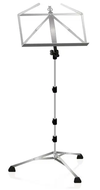 Vector illustration of Music stand - metal style - isolated vector illustration on white background.