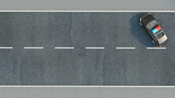 istock Police Car on the road. 3d illustration 660945016