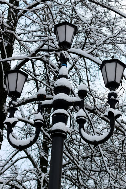 istock black wrought iron lamp winter 660962460