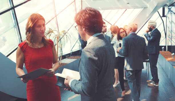 istock Group of business people in the office 660963306