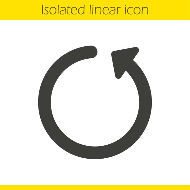 Reload icon Reload linear icon. Refresh button. Thick line. Vector replay stock illustrations