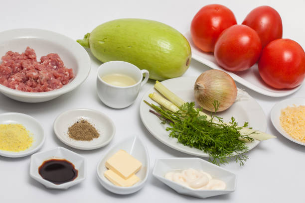 istock Ingredients to prepare stuffed tomatoes 661022944