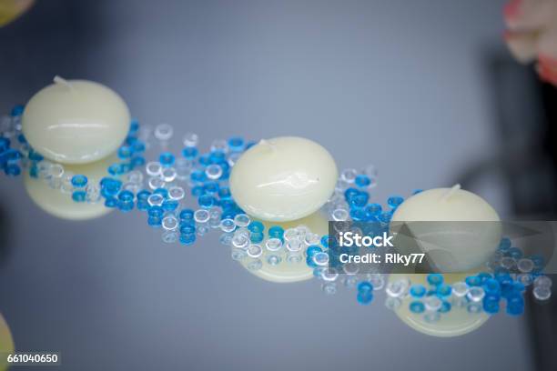 A Mirror With Candle Stock Photo - Download Image Now - Blue, Candle, Horizontal