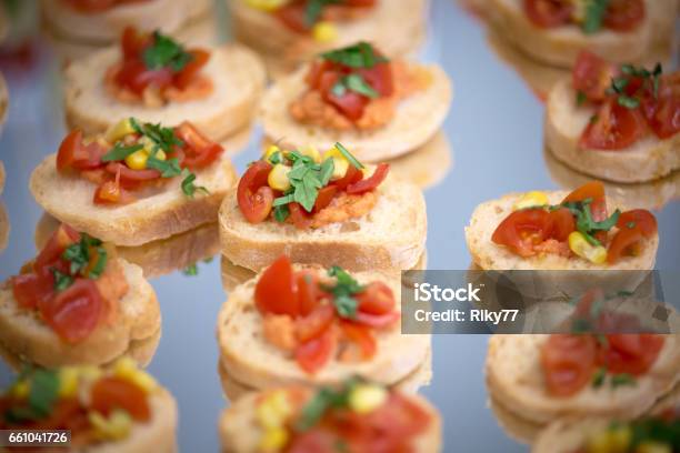 A Plate Full Of Little Snack Stock Photo - Download Image Now - Appetizer, Basket, Bread
