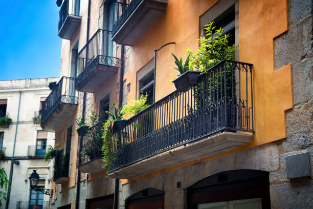 istock Balcony with lattice and plants 661042734