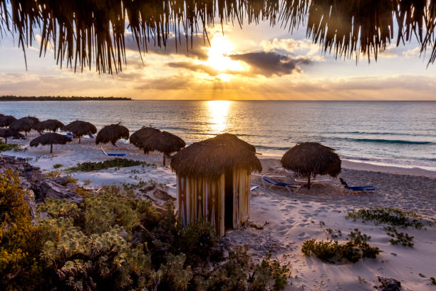 istock Beautiful Caribbean beach at Sunrise, Cuba 661120958