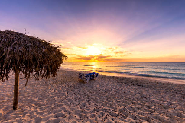istock Beautiful Caribbean beach at Sunrise, Cuba 661128846