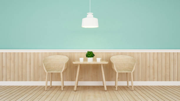 istock restaurant or coffee shop on green wall design 661279518