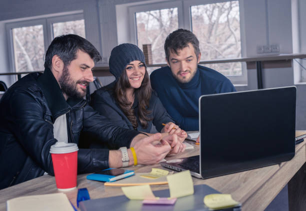 istock Video conference of young smart team. 661296496