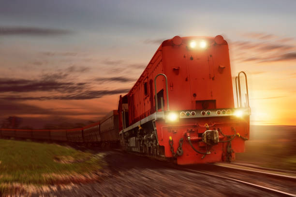 istock Freight train with cargo cars carrying coal 661304314