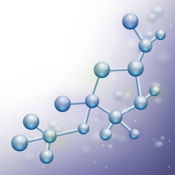 분자 구조 배경기술 - 분자 일러스트 stock illustrations