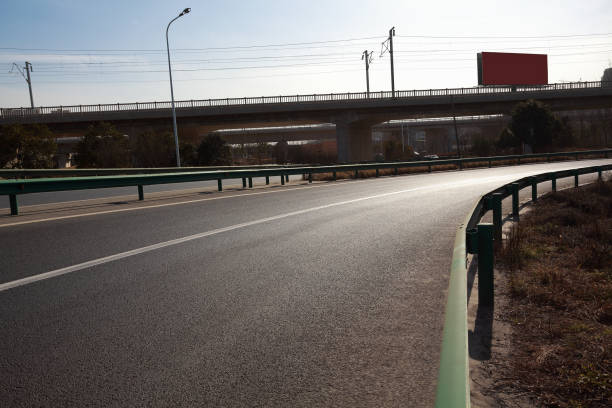 istock Empty road surface floor with City streetscape buildings 661358170