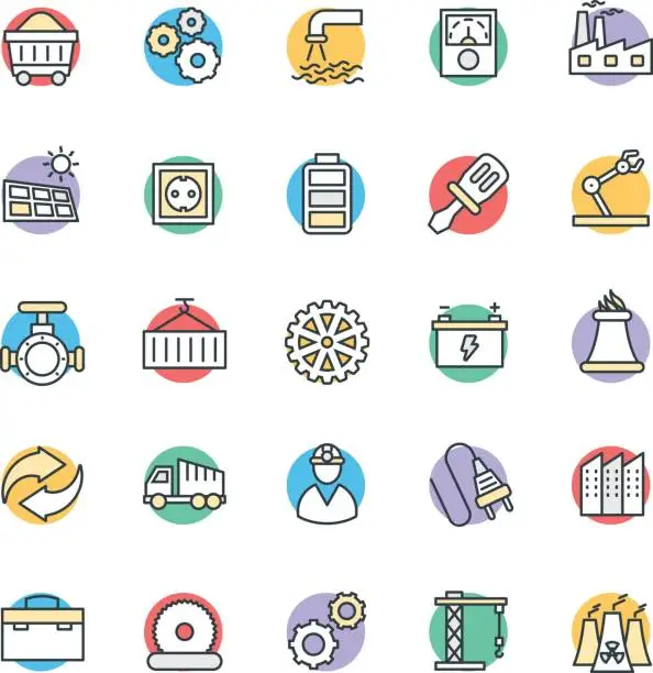 Vector illustration of Industrial Cool Vector Icons 2
