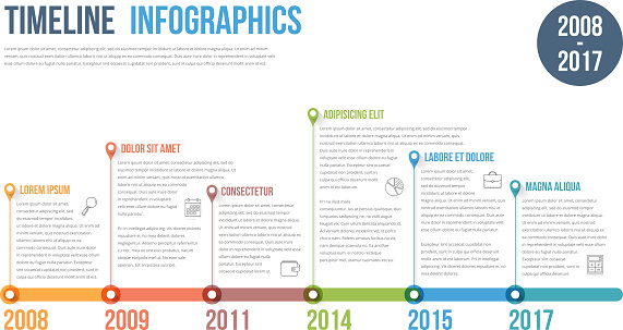 Timeline infographics template, workflow or process diagram, vector eps10 illustration