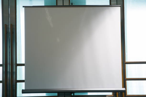 istock White screen projector for business conference in meeting room. 661447200