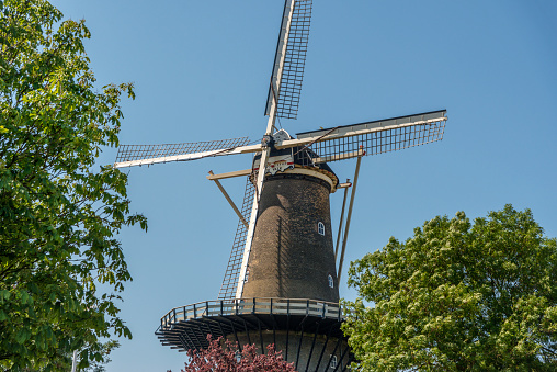 The windmill De Valk in Leiden, the Netherlands\