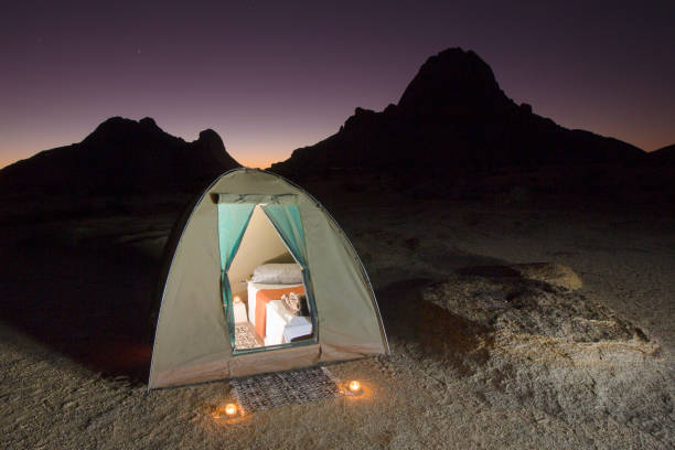 istock A tent kitted out with luxury bed and bedding 661451184