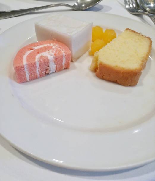 istock Dessert on the white plate. picture with copy space. 661456634