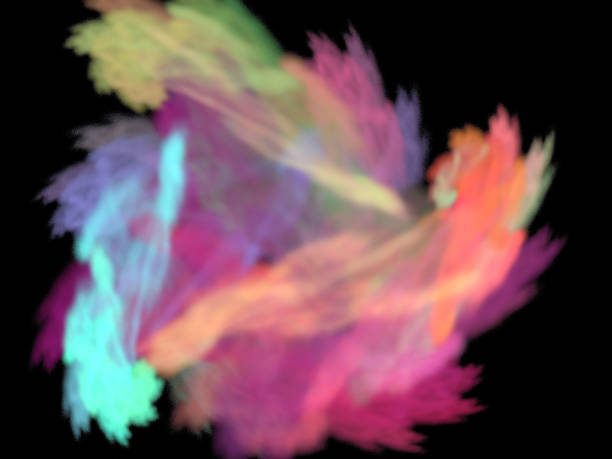 istock image of one Digital Fractal on Black Color 661460032