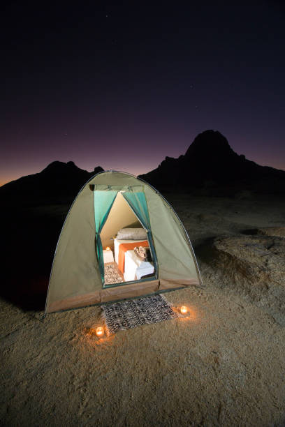 istock A tent kitted out with luxury bed and bedding 661463580