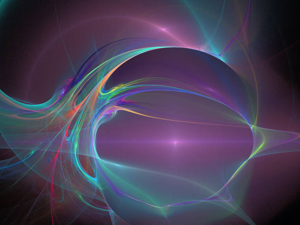 istock image of one Digital Fractal on Black Color 661464374