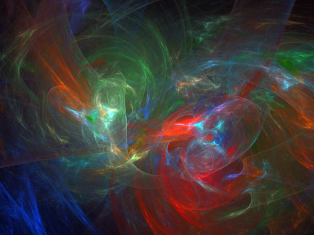 istock image of one Digital Fractal on Black Color 661466892