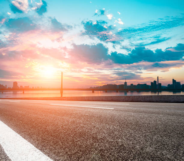 istock Asphalt road and sky at sunset 661471048