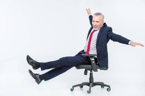 istock Businessman in office chair 661508506