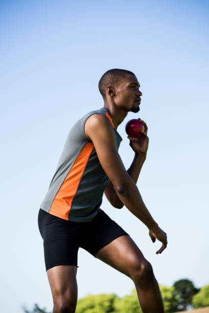 istock Athlete about to throw shot put ball 661513224