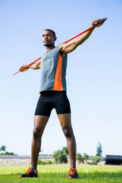 istock Athlete carrying javelin on his shoulder 661513424