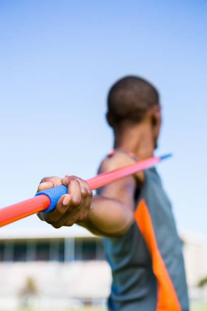 istock Athlete about to throw a javelin 661514006