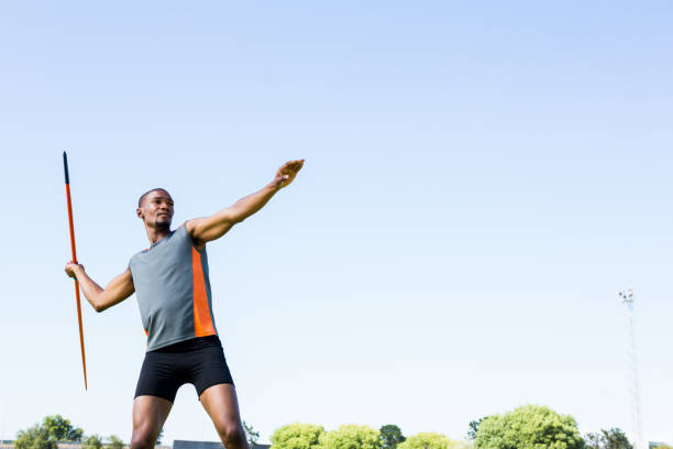 istock Athlete about to throw a javelin 661514378