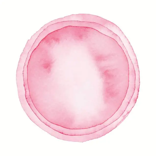 Vector illustration of Watercolor Pink Circle Layered