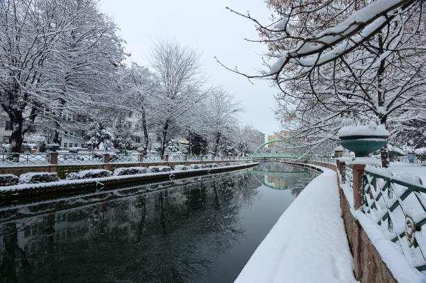 Eskisehir is one of the beautiful city of Turkey in winter time stock photo