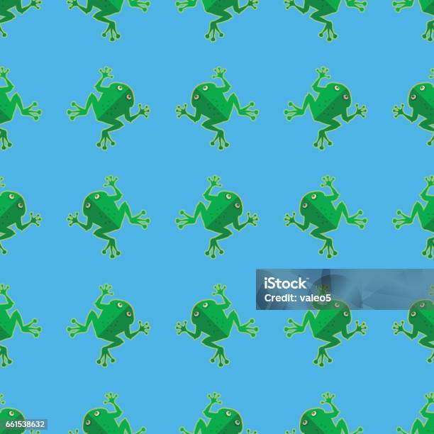 Cartoon Frog Pattern Seamless Cartoon Frog Pattern Stock Illustration - Download Image Now ...