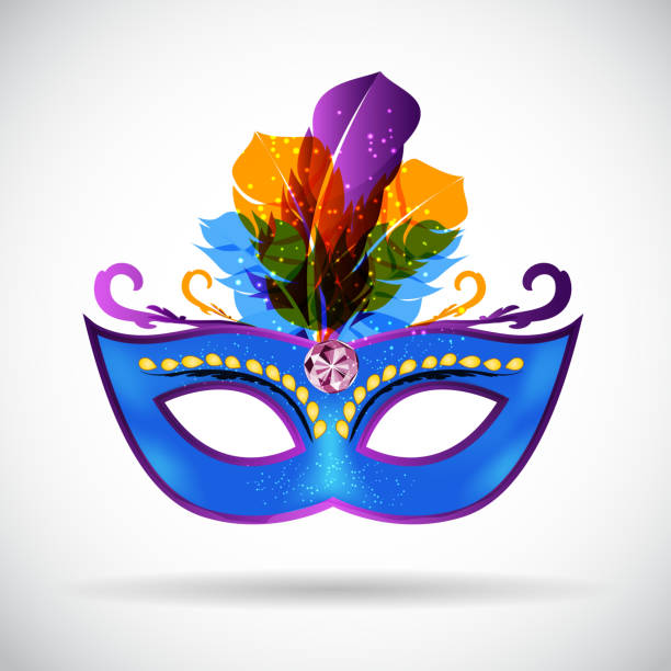 Ilustración de Disfraces Carnaval Mascara Icono Vector Ilustración