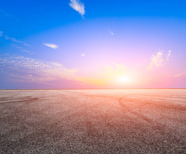 istock Asphalt road and sky at sunset 661546588